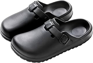 Arch Support Nurse Clogs for Women and Men, Adjustable Buckle Mules Non Slip Work Shoes Chef Garden Sandals, Slip-On Cushion Slippers Slides