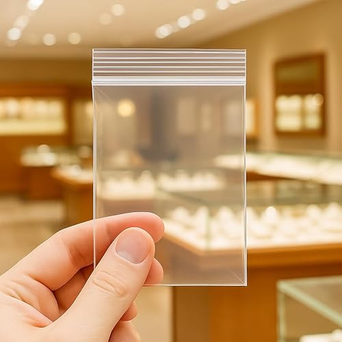 Miniatura 2 de 200 bolsas de plástico transparente de 3" x 4" 2 mil bolsas de polietileno con cierre resellable con cierre de cierre resellable