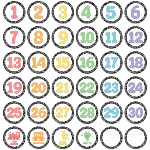 BDDYYI 36Pcs Polka Dot Line Up Spots for Classroom Floor Waterproof Number Stickers Repositionable Floor Stickers Back To School Classroom Management Tools for Kindergarten Elementary Teacher Supplies