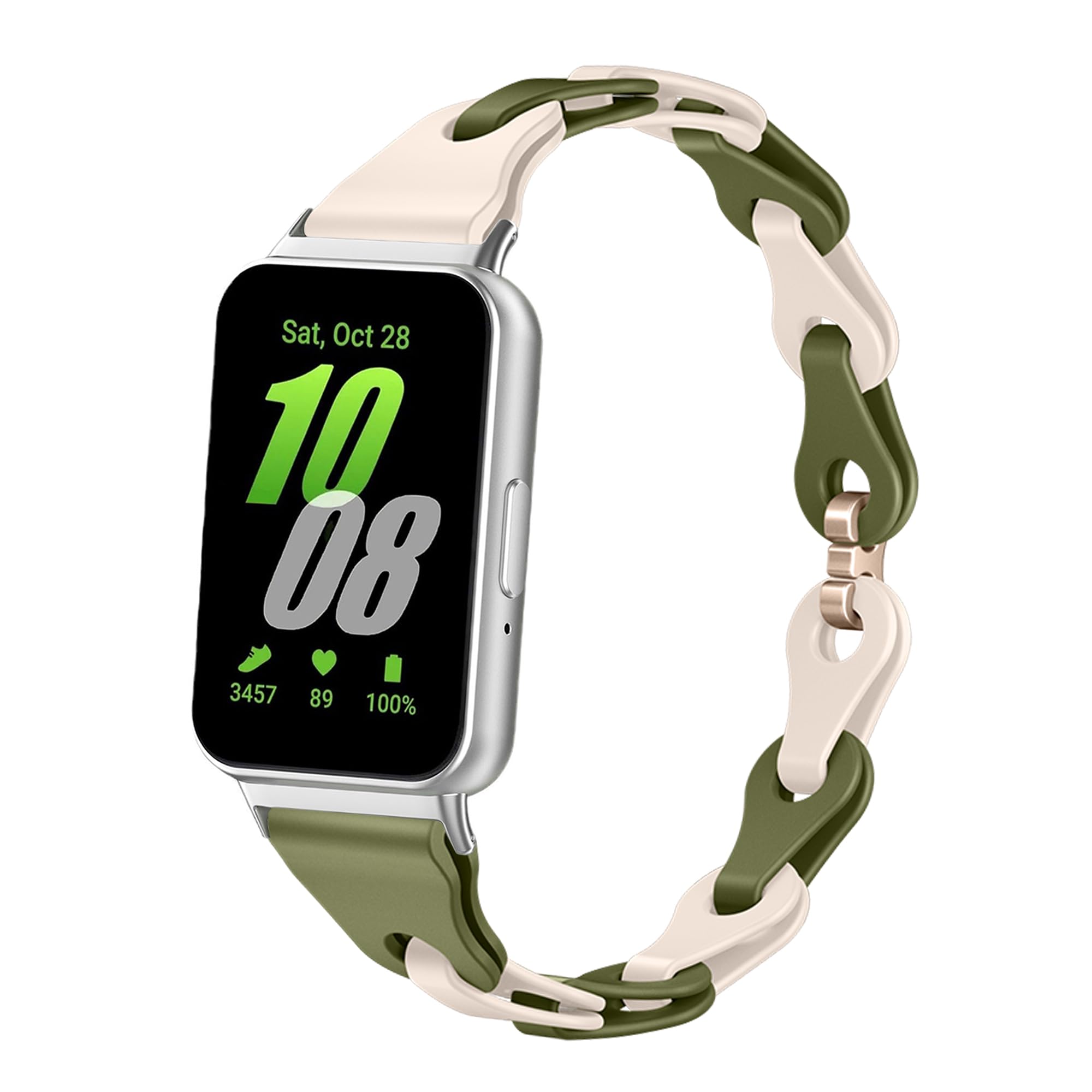 Gheper Slim fit Bands Compatible with Samsung Galaxy Fit3[2024] SM-R390 Smartwatch Bracelet Soft Silicone Sport Wristband Straps Replacement for Galaxy Fit3[2024] SM-R390 Women
