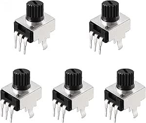 100Pcs RV09 3Pin Vertical Potentiometer Short Handle 1K/2K/5K/10K/50K ...