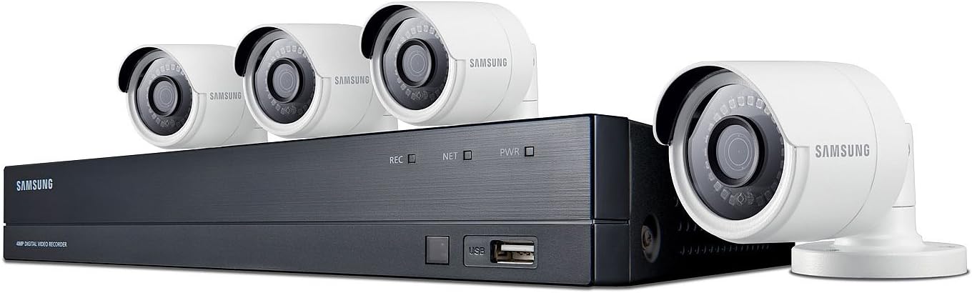 Samsung SDH-B84040BF 8 Channel 4MP 1 TB Hard Drive, 4 Super HD Bullet Camera Security System