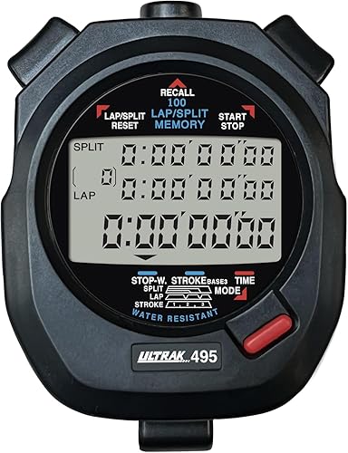 Miniatura 3 de ULTRAK 495 100 Lap Memory Cronómetro Profesional Negro Visualización Continua del Tiempo del Evento Nuevo