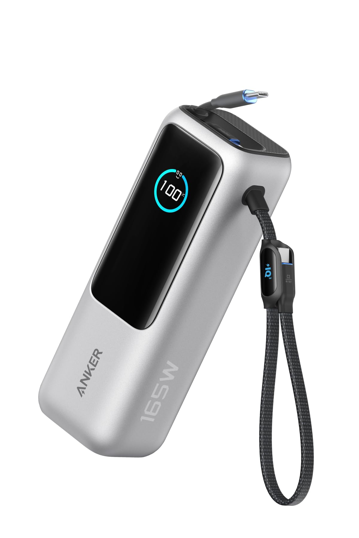 Amazon | Anker Power Bank (25000mAh, Built-In & 巻取り式USB-C