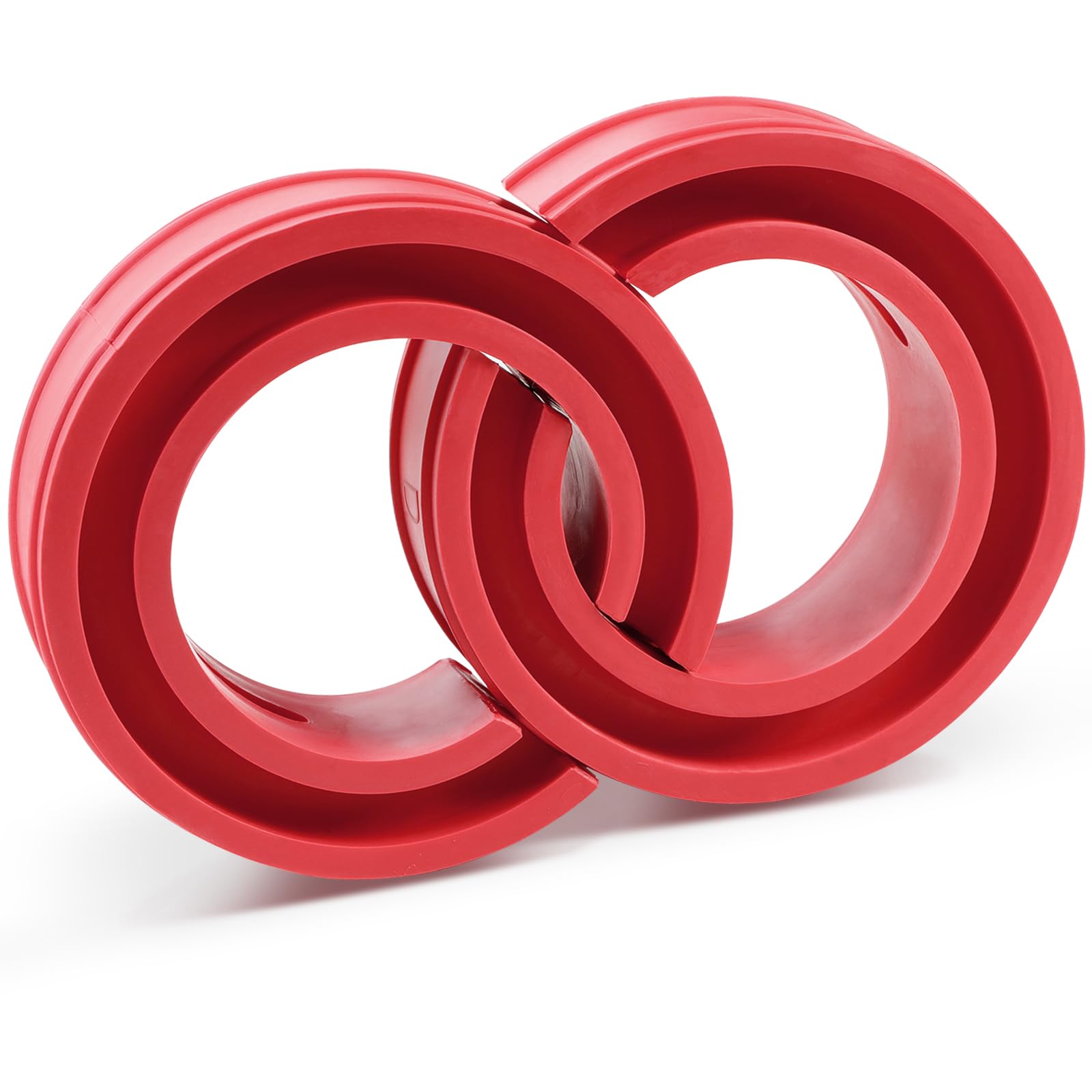 Shock Absorber Spring Rubber: Coil Spring Booster Cushion Car Bumper Buffer Power Cushion D Type- Pack of 2