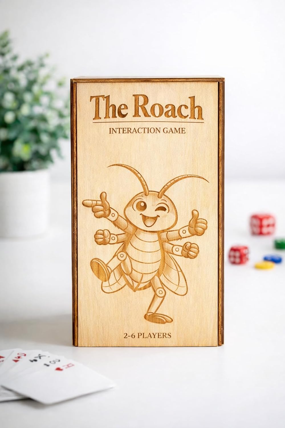 The Roach – La Cucaracha Wooden Dice & Peg Game (2–6 Players)