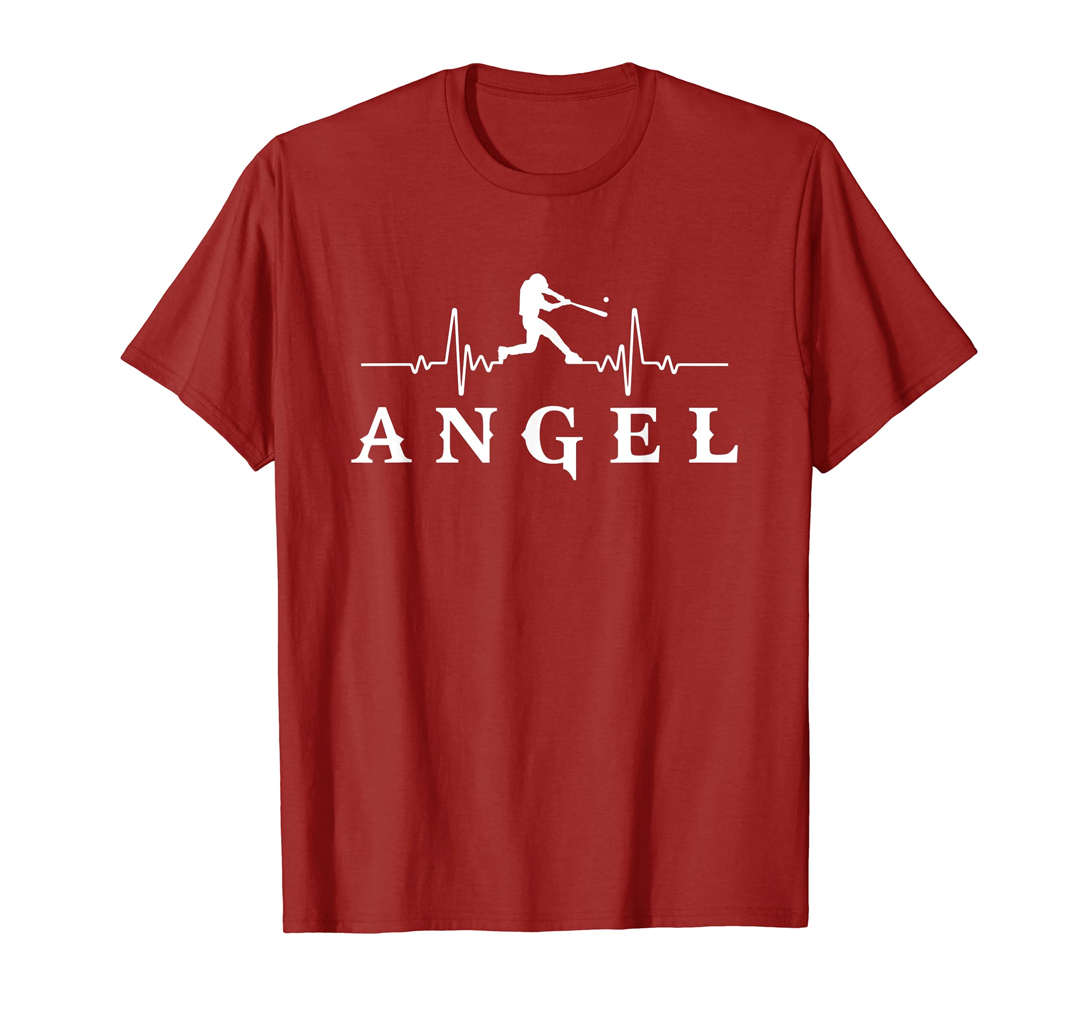 MD Baseball LLCAngel Baseball Heartbeat For Baseball Players And Fans T-ShirtOEKO-TEX STANDARD 100