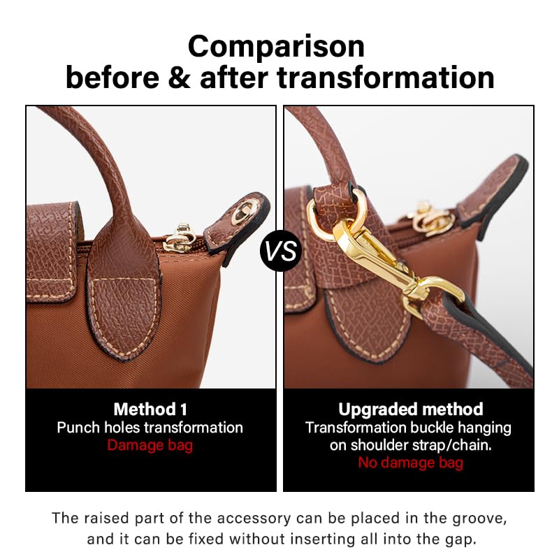 Image of Vachetta Leather Purse Strap Replacement for Longchamp Strap Kit