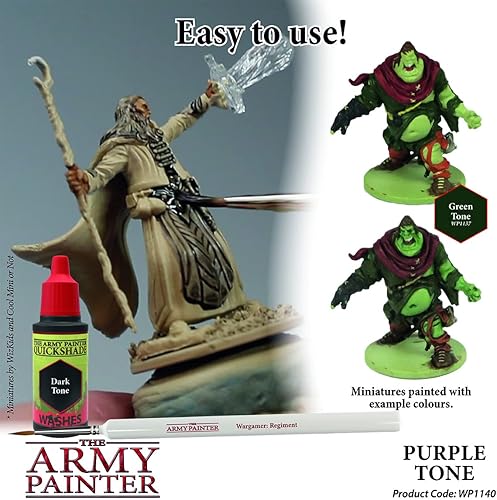 Miniatura 3 de The Army Painter Tinta de tono morado  Lavado rápido  Pintura de lavado a base de agua no tóxica ligeramente pigmentada para juegos de rol de mesa,