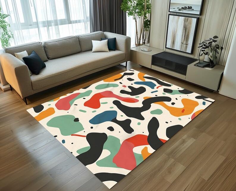 Tapis salon moderne et chaleureux pour créer un coin lecture dans le dortoir