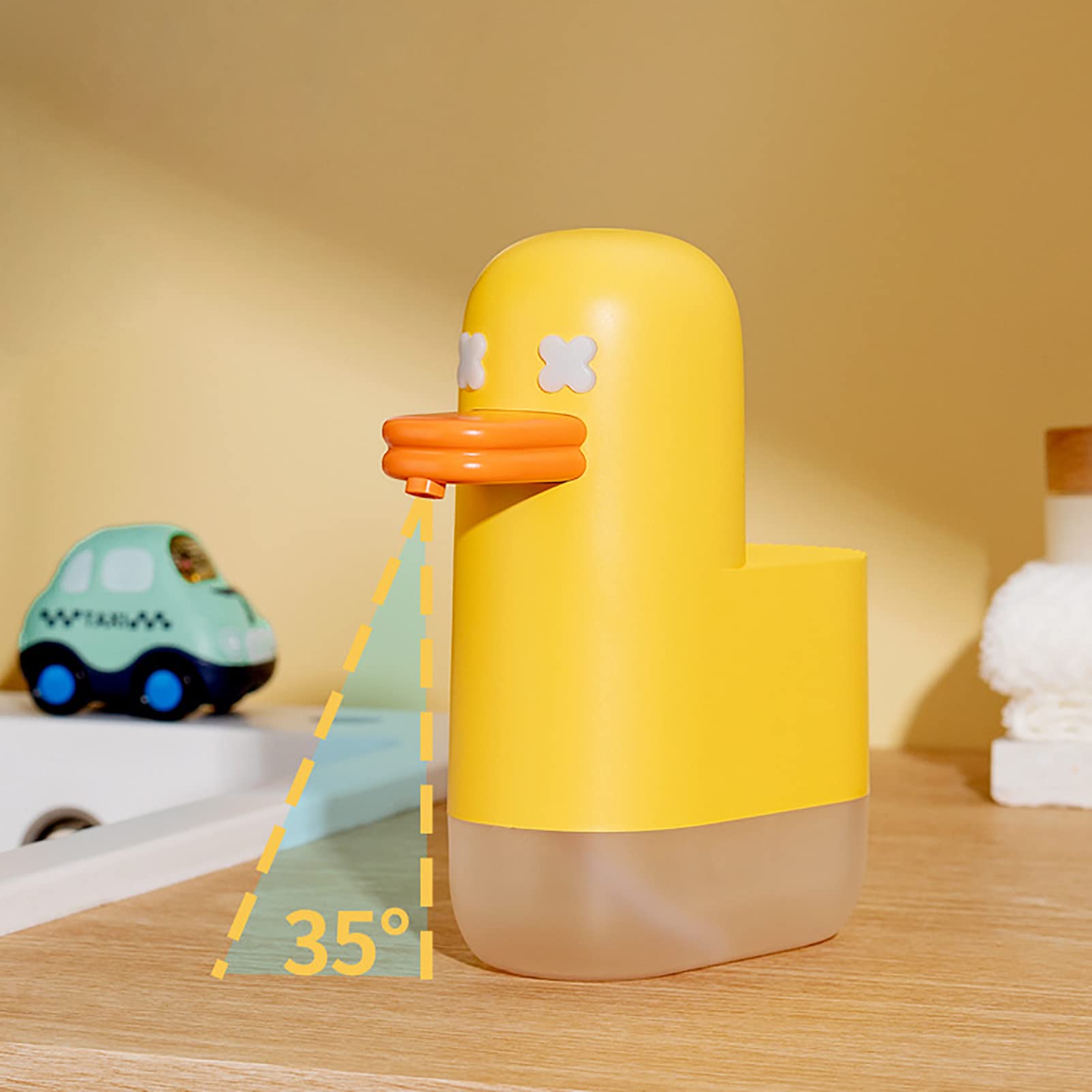Dispenser Automatico di Sapone Liquido a Forma di Anatra Ricaricabile Tramite USB Senza Tocco per L'igiene del Bagno della (Anatra)