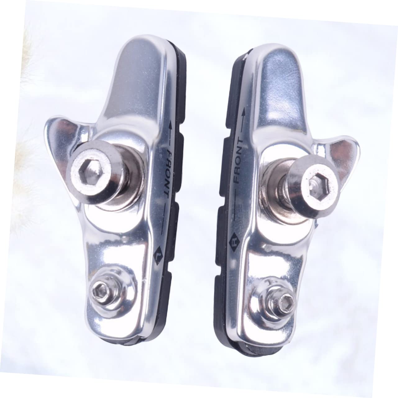 Sosoport 3paia Pastiglie Freno c per Bici Lega di Alluminio Design Curvo Resistente all Usura Adatto Bici da Corsa e Mountain Bike