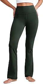 Butterluxe Calça feminina flare de cintura alta 32 polegadas corte bootcut para yoga com bolso