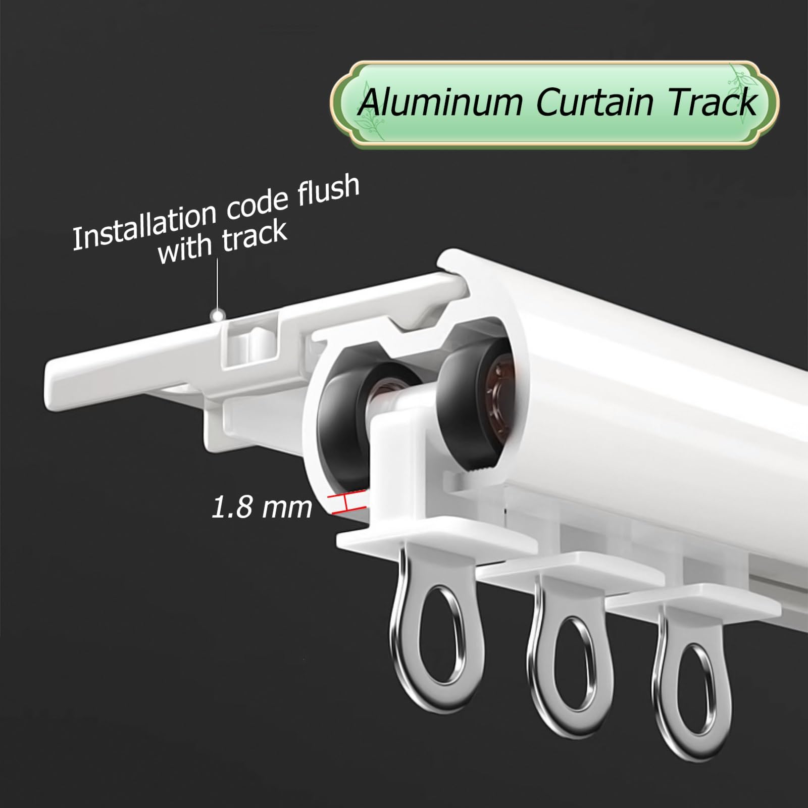 Aluminiowy system szyn sufitowych, 250 cm, regulowany do zasłon przesuwnych, przegrody pokoju, drążków prysznicowych - idealny do nowoczesnego wystroju domu, łatwy montaż