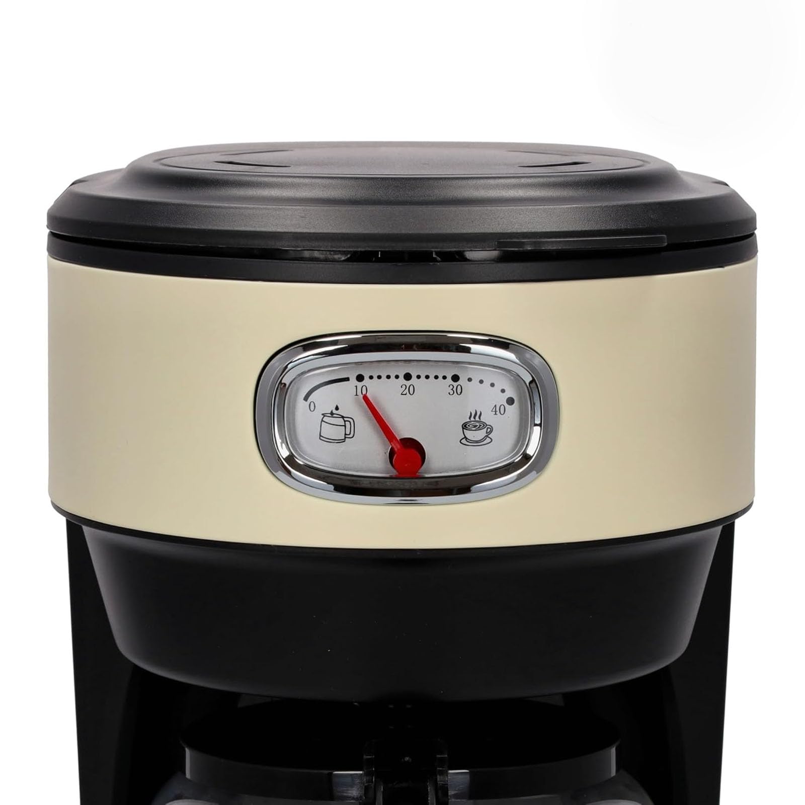 Westinghouse Retro-Kaffeemaschine, Filterkaffee, wiederverwendbarer Filter, 1,25 L, 10 Tassen, 1000 W, beige