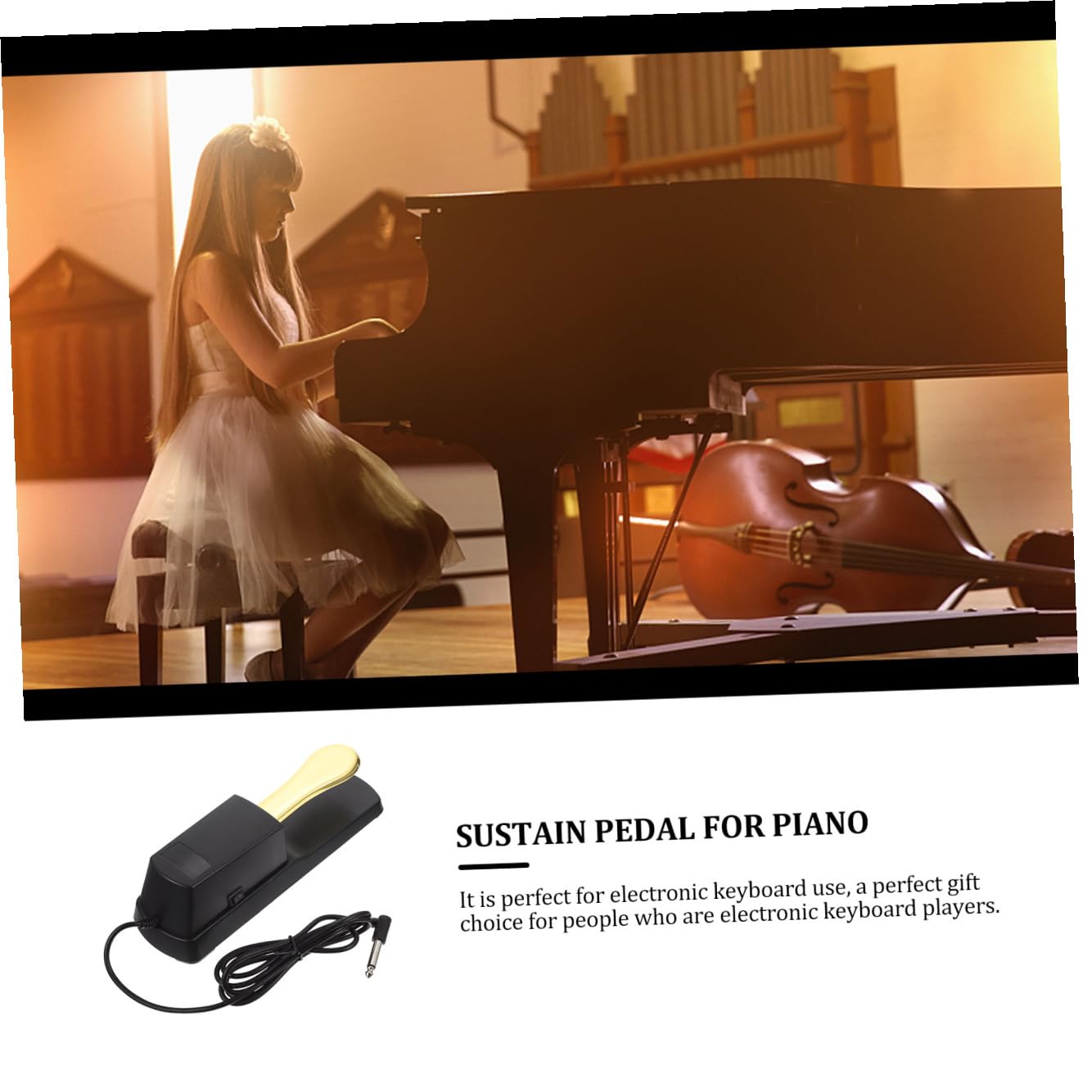 Pedal De Sustain Para Piano De Teclado Electrónico Pedal De Piano Antideslizante Accesorio Práctico Para Teclado Electronico