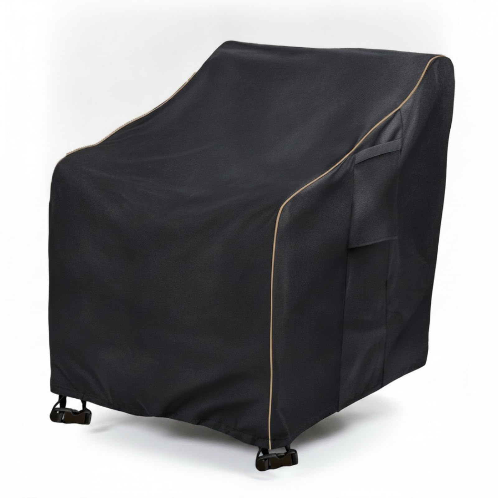 Copertura Copri Poltrona Impermeabile Coprisedia Resistente Ai Raggi Coprisedie da Esterno per Giardino, Balcone, 33" Larghezza X 35" Profondità X 38.5" Altezza, Nero
