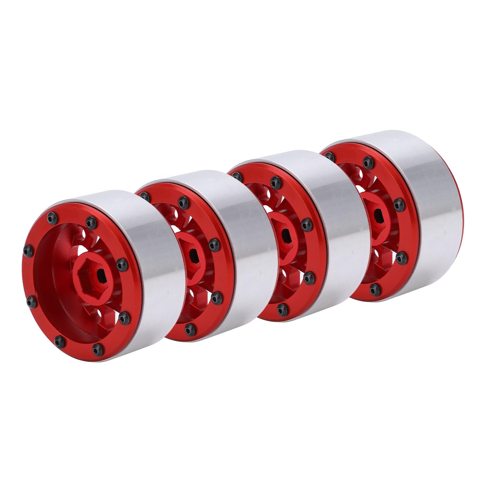 Juego de 4 cubos de rueda metálicos de 1,9 pulgadas para accesorios de mejora del coche teledirigido SCX10 D90 1/10