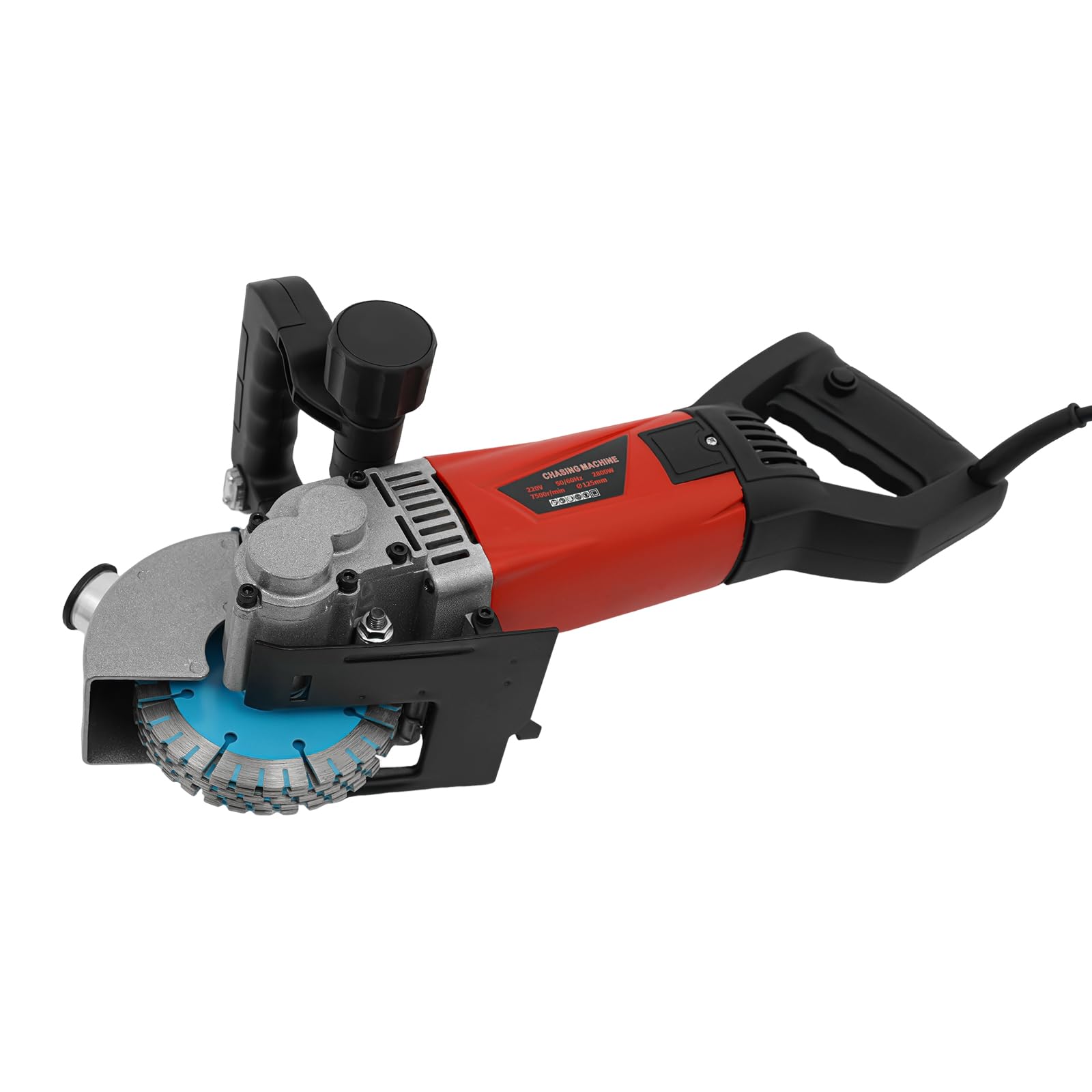 Scanalatrice per calcestruzzo per pareti 2800 W - Tagliatrice a scanalature con 5 lame diamantate - Macchina elettrica per uso domestico e industriale
