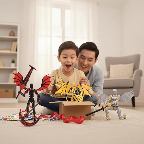 Miniatura 7 de T13 Figure & Titan 13 Toys Yellow（3D Printed Action Figures Assembly Completed）（Multi-Jointed Movable）（Angel Designs Includes Various Accessories）