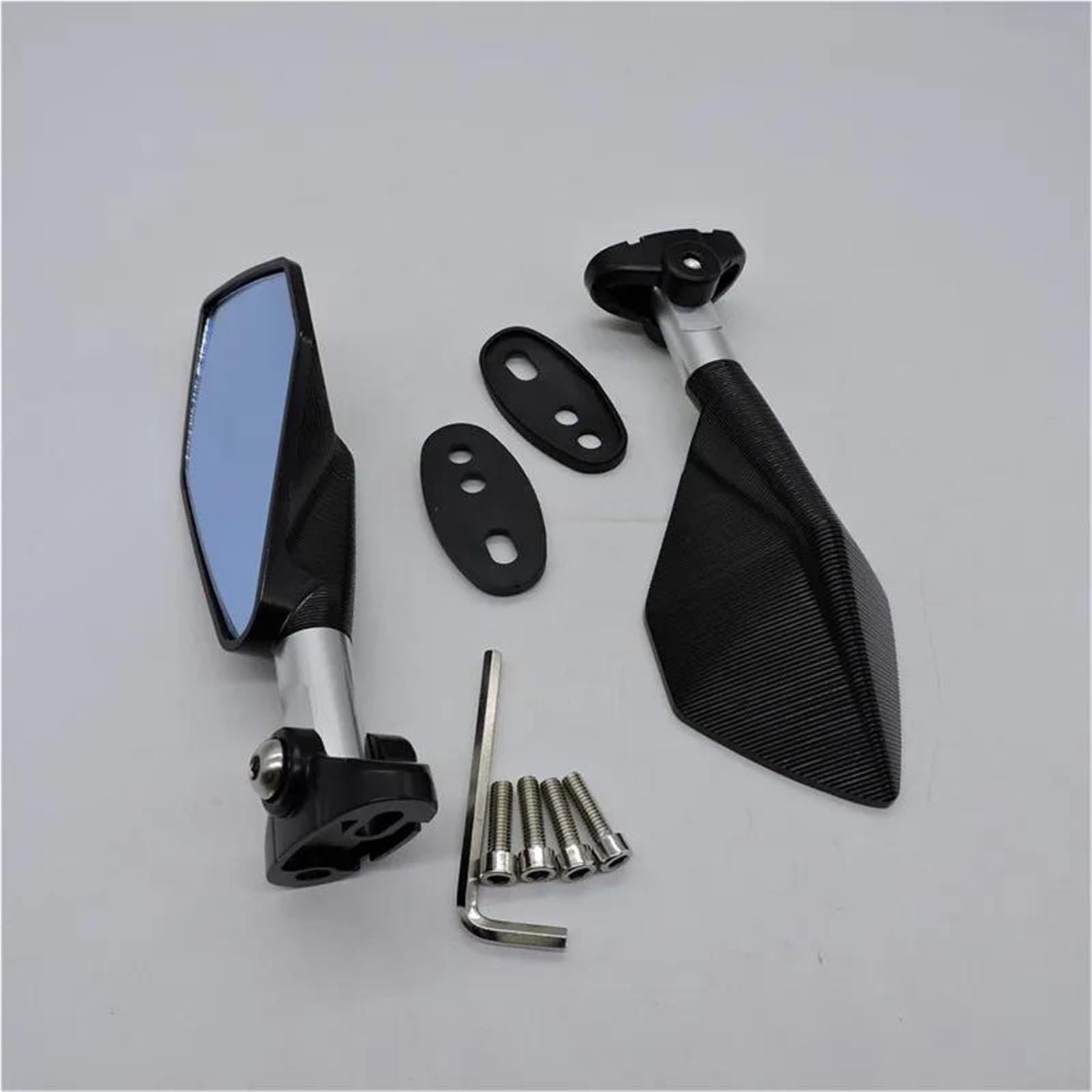 Espejo retrovisor para motocicleta Kawasaki en CNC plata ideal para rutas y conducción urbana