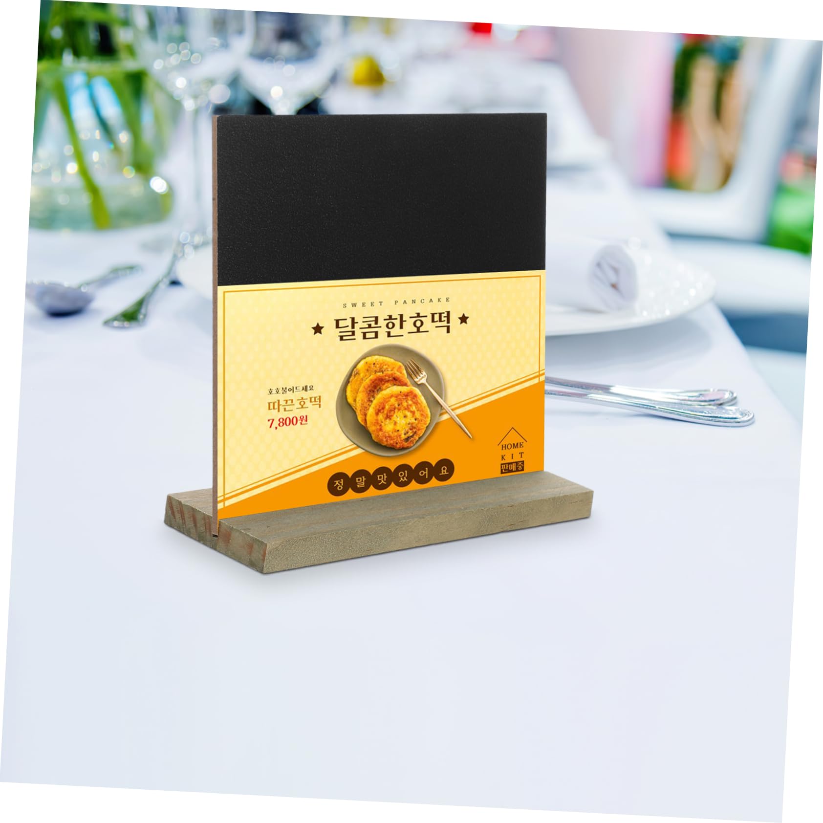 10stücke Holztafeln mit Ständer für Buffets Hochzeiten Partys Doppelseitige Kreidetafeln als Tischnummern und Platzkarten Einfach zu Beschriften Reinigen