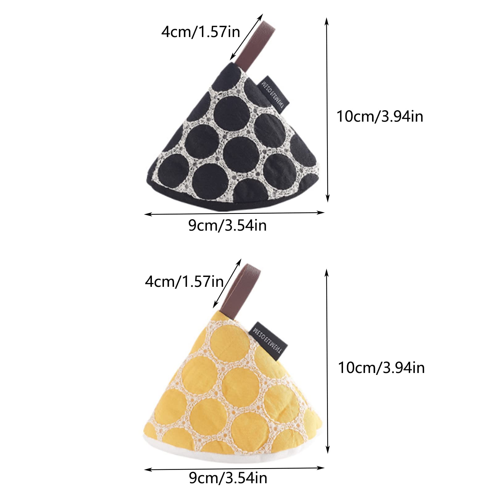 Guanti Da Forno Mini - 2 Pezzi, Cotone, Antiscottatura - Giallo E Nero - Foto 4