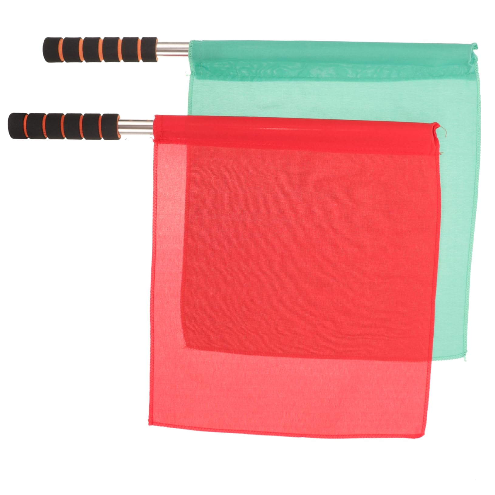 KICHOUSE Competition Referee Flags Match Referee Flag Hand Green Red Mini for Soccer