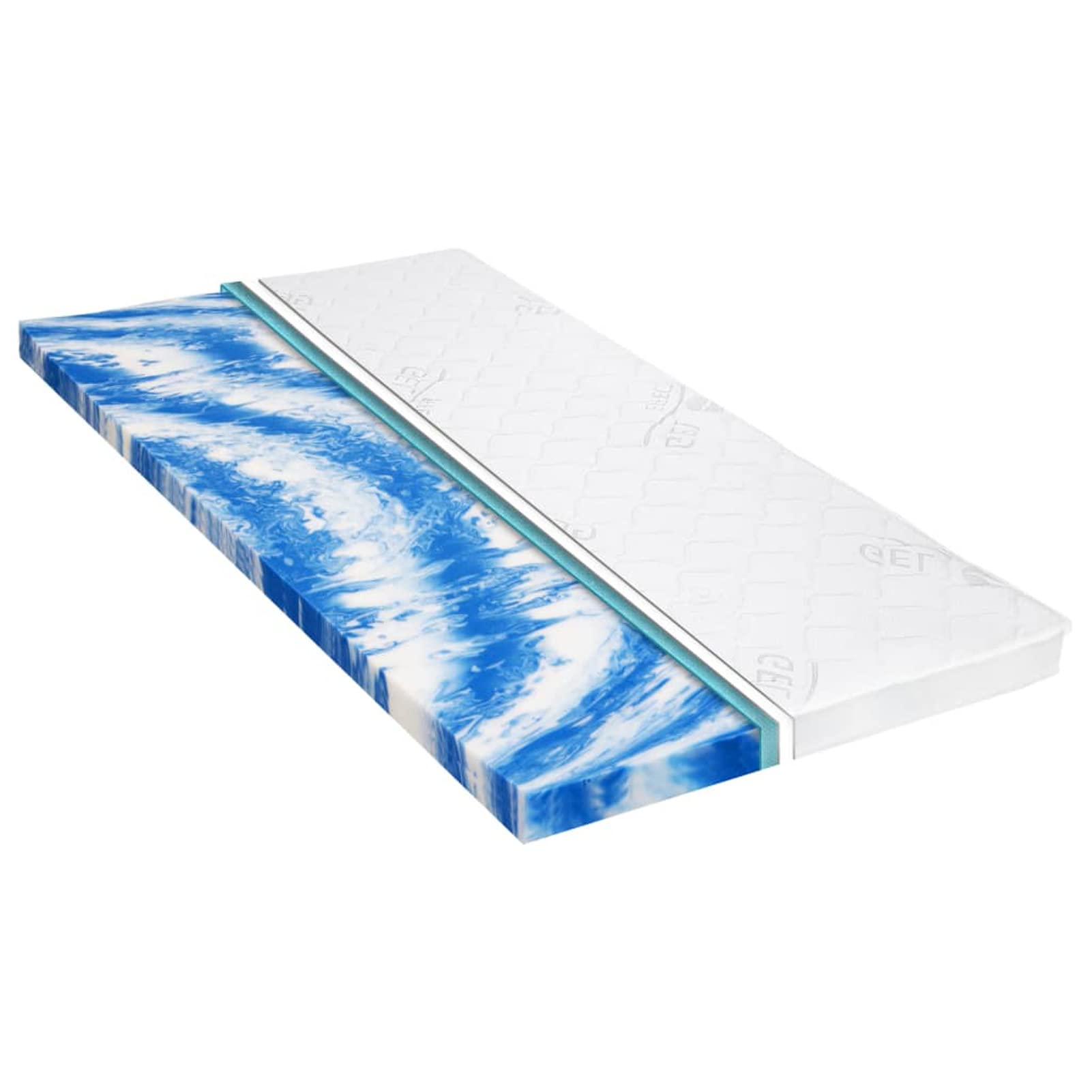 ZEYUAN Sobrecolchón 140x200 cm Espuma de Gel 7 cm, Colchon, Sobrecolchon, Cubre Colchon, Topper Colchon, Mattress Topper, Funda Colchón