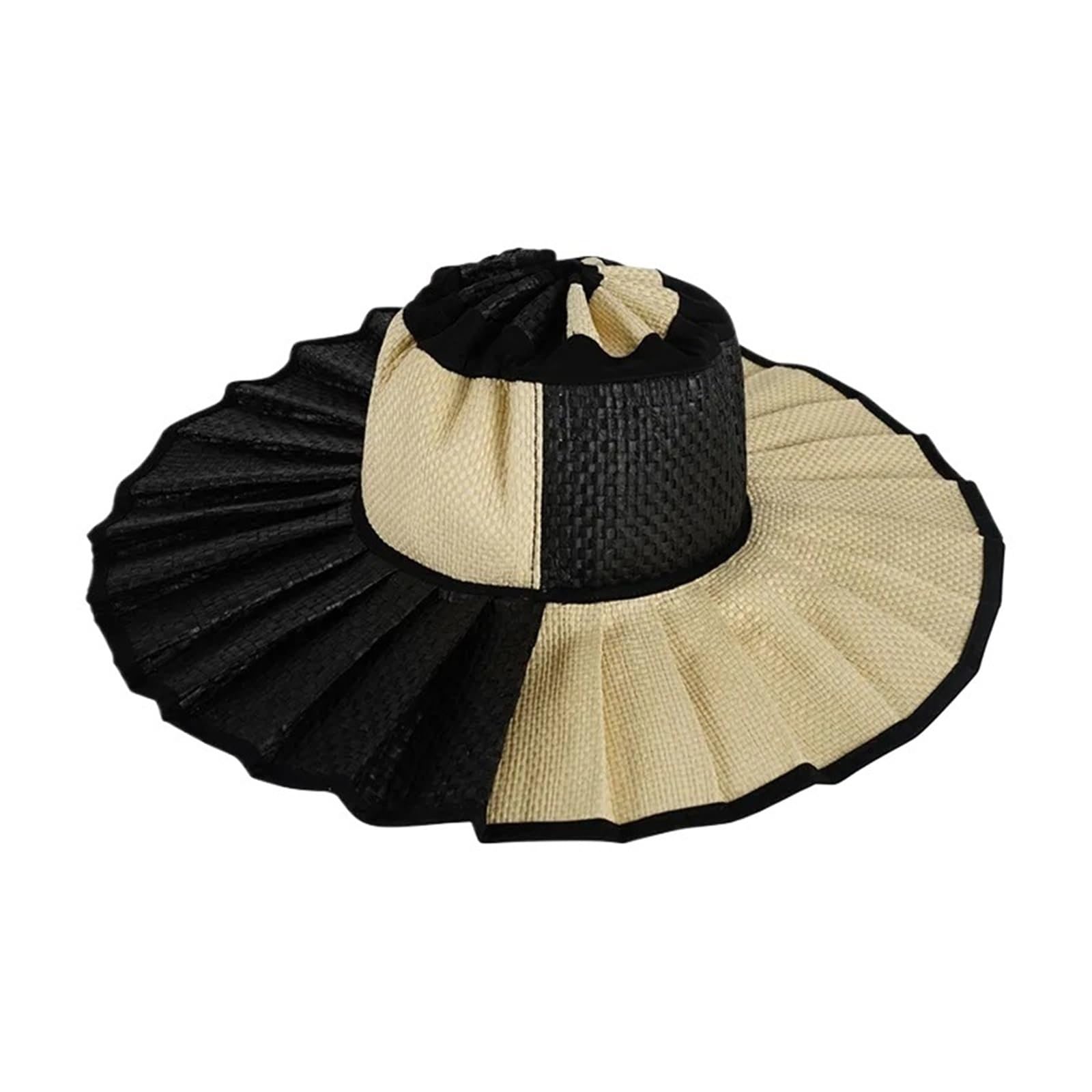 Sombrero Paja S/M/L/XL Primavera Verano Casual a Cuadros Sombreros de Sol ala Ancha for Mujeres Hombres Sombrero sombrilla al Aire Libre Paja Plegable Hombre