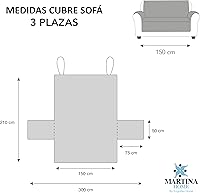 Vista 3 de Sofa Cover Reversible 3 Seater Grey / Anthracite