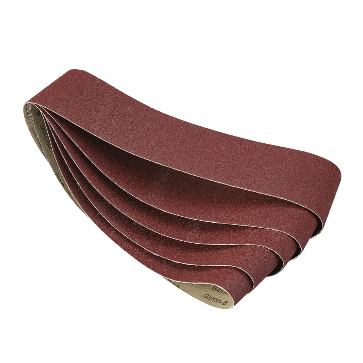 Gadpiparty 5pcs Sanding Belt Strips Sandpaper for Polishing Paint Plastics and Light Metals Bonded Backing