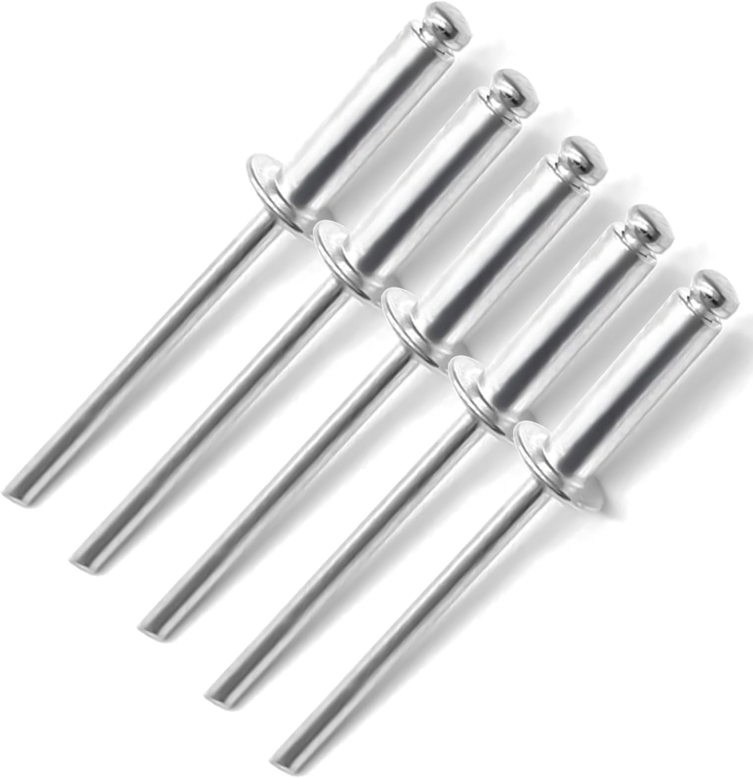 150pcs 3/32" x 1/4" Aluminum Blind Rivets, 2.4 x 6mm Pop Rivets, Pack of 150 (Silver)
