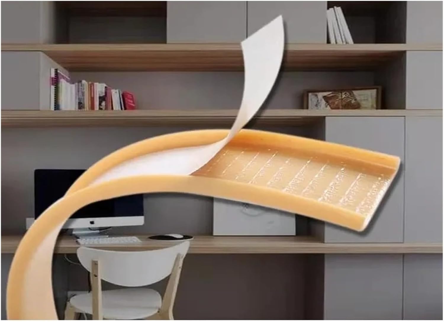 Edge Protector,2Meters Roll Adhesive Edge Banding Tape 0.9-40 mm U PVC Veneer Sheets for Furniture Cabinet Table Edge Guard Protector Seal Strip Decor(Cream Color,0.9 cm)