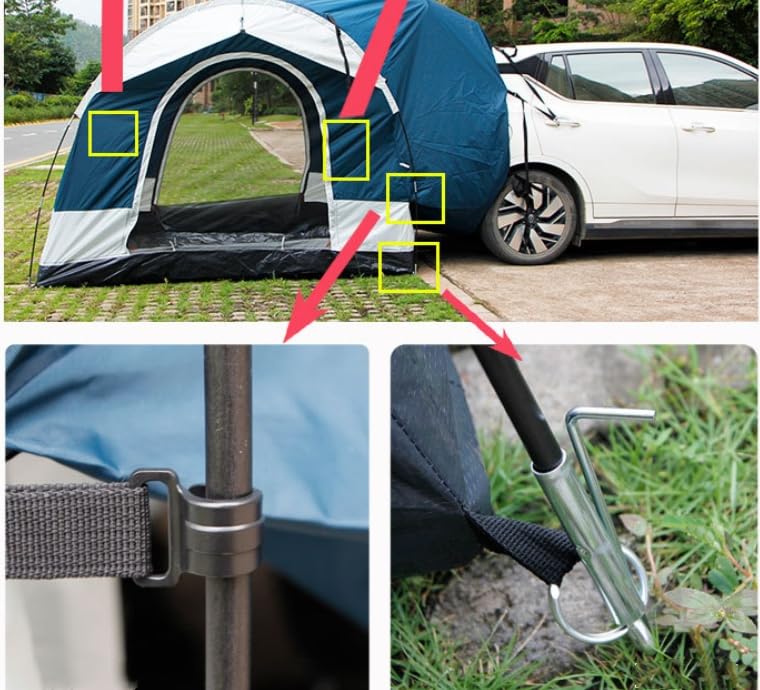 sur Mesure Tente de Toit pour Voiture pour Peugeot 207 2006-2012,Robuste et Durable,Tente de Camping pour Véhicules Imperméable Accessoires