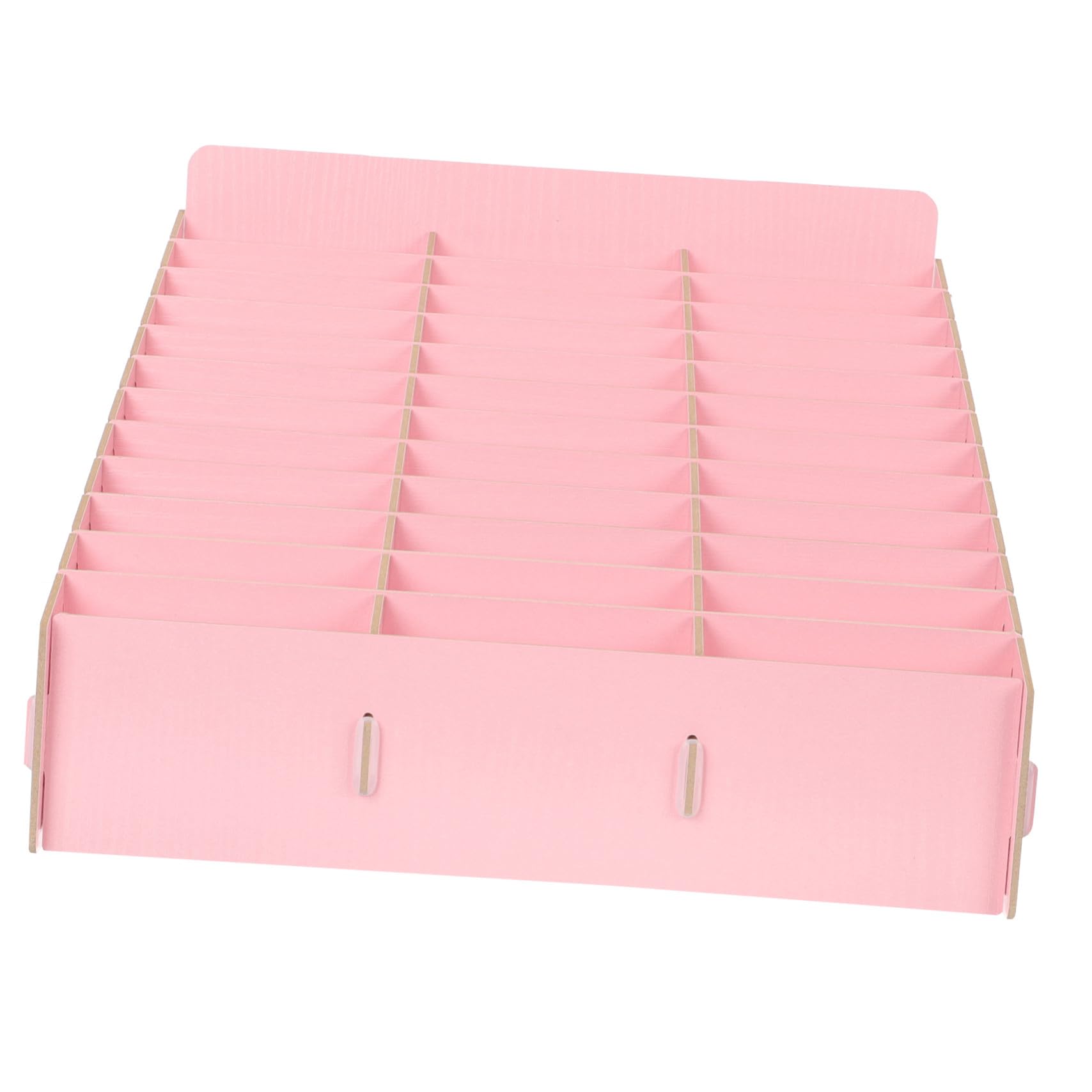 ORFOFE Wooden Desktop Storage Box with Compartments Multi Grid Organizer for Home Office School Sundries And Smartphone Holder