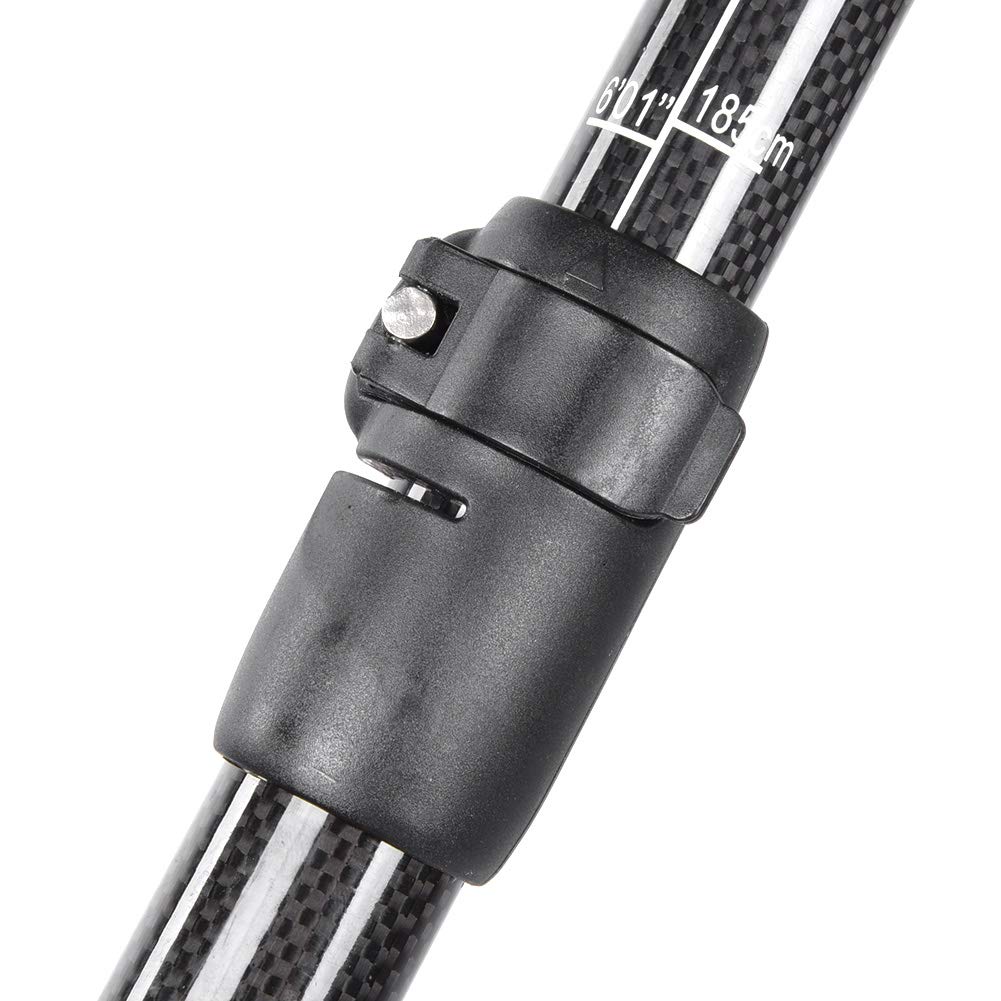 Paga telescopica in fibra di carbonio a 3 sezioni per, kayak e barca gonfiabile Leggera, ergonomica e facile da trasportare