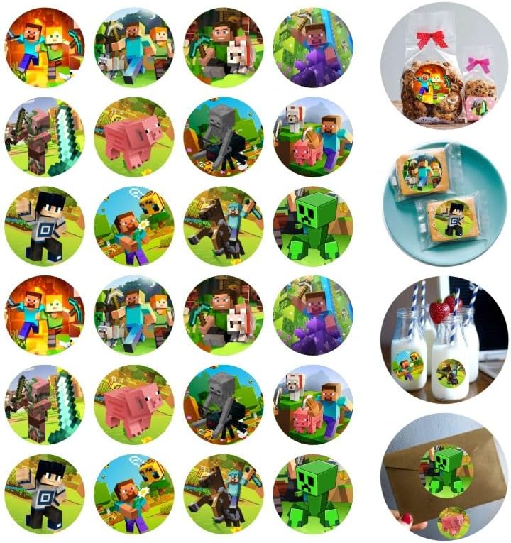 120pcs Pixel Stickers for Kids Birthday Party Supplies for Pixel Birthday Decorations -10 Sheets