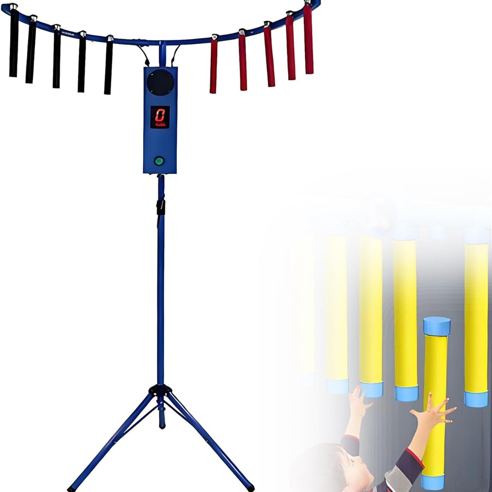 LJCSSD Catching Sticks Game Machine - Hand-eye coordination reflex training game with adjustable speed modes for improved focus and reaction skills Blue