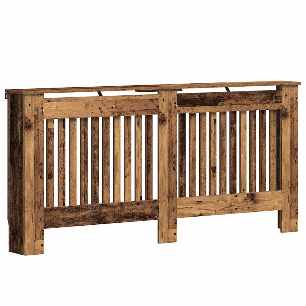 Vidaxl Reclaimed Wood Radiator Cover Old Wood 172 X 19 X 81.5 Cm Engineered Wood, Modern Rectangular Radiator Cover, Decorative Heat Shield, Engineered Wood Decor, Child Safety Design For Home Heating