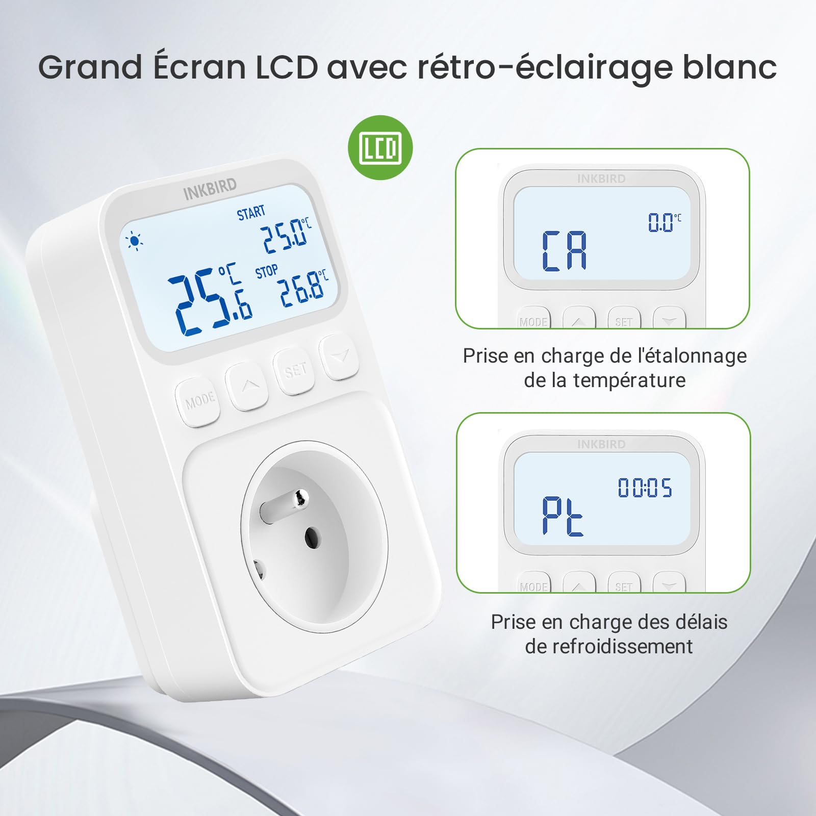 Inkbird ITC-C226T base para controlador de temperatura con casa FR
