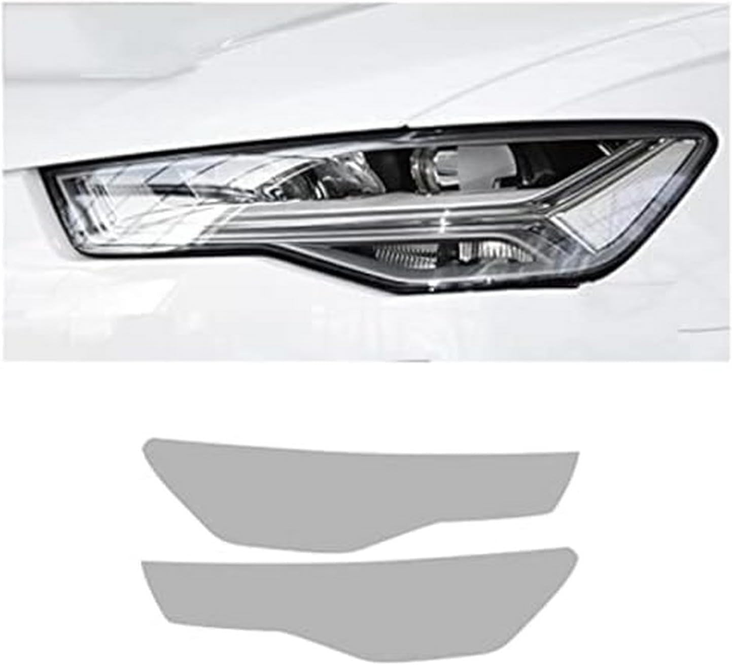 SamLng Car Front Light Film for Audi A6 S6 RS6 2012-2018 Car Headlight Protective Film Front Light Transparent Blackened TPU Sticker Car Headlight Protective Film