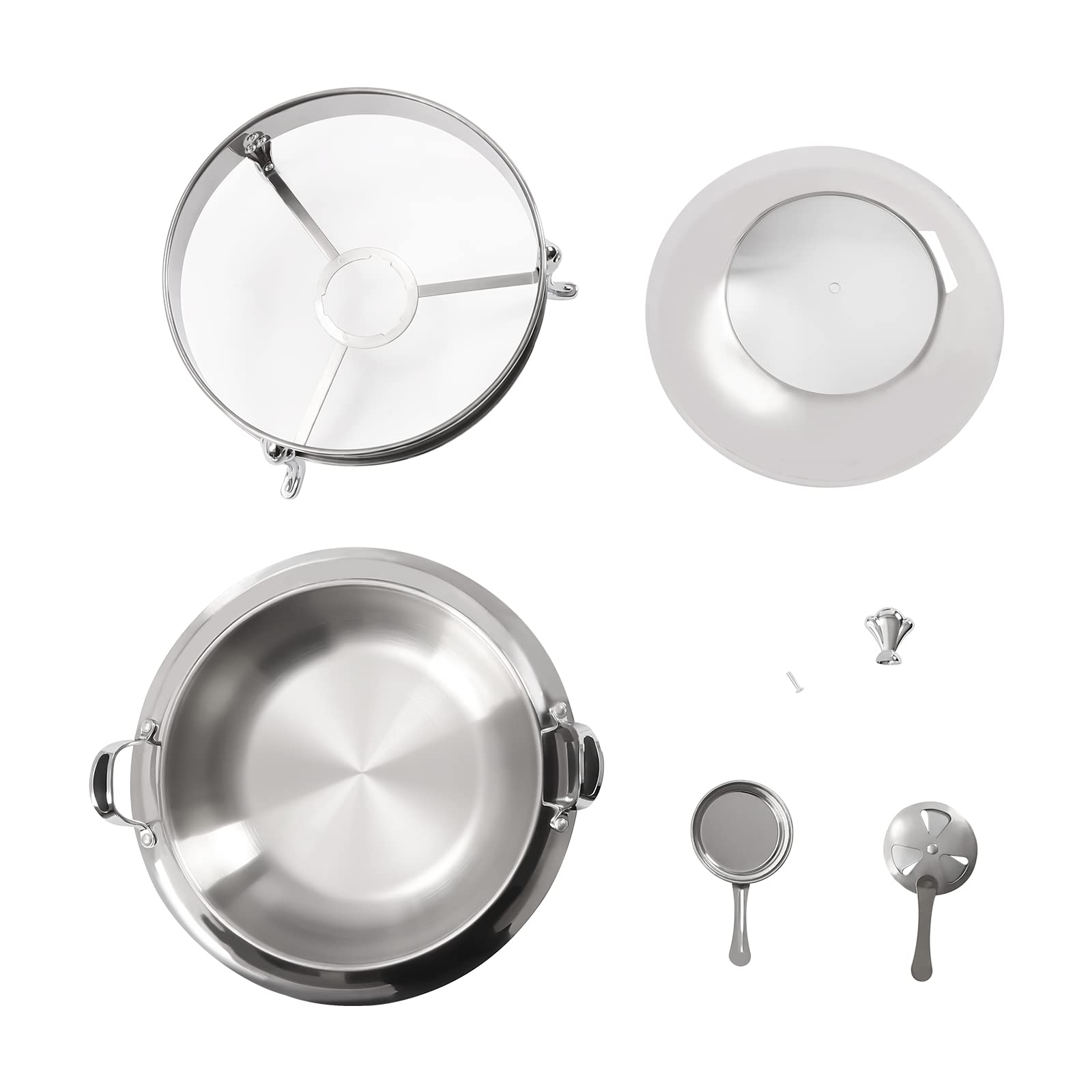 Chafing Dish - Calentador redondo de acero inoxidable, 3 L, para alimentos, calentador de sopa, para catering, buffet y fiestas