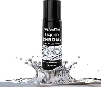 Mirror Airbrush Paint - 60ml Liquid Chrome Paint, Alcohol-Based Metallic Paint - Suitable for Metal, Plastic Models, DIY Crafts, and Resin Projects - Ready-to-Use Set, No Dilution Needed
