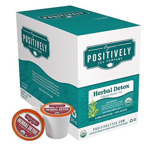 Miniatura 2 de Organic Positively Tea Company, Té de hierbas desintoxicante, compatible con K-Cup, 24 cápsulas