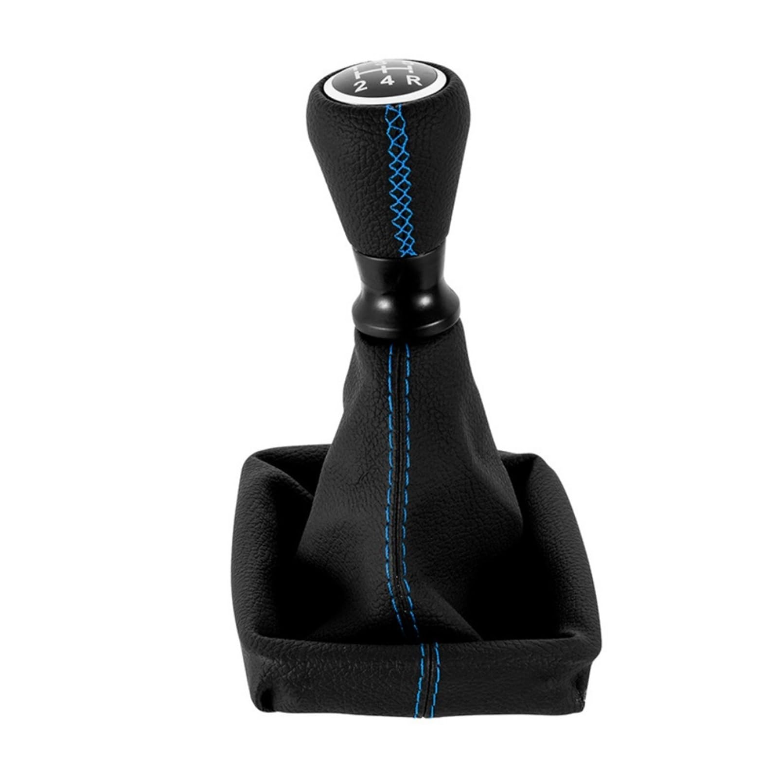 Glblpexelr Blue Gear Shift Knob For Peugeot 206 406 Leather/Abs Upgrade