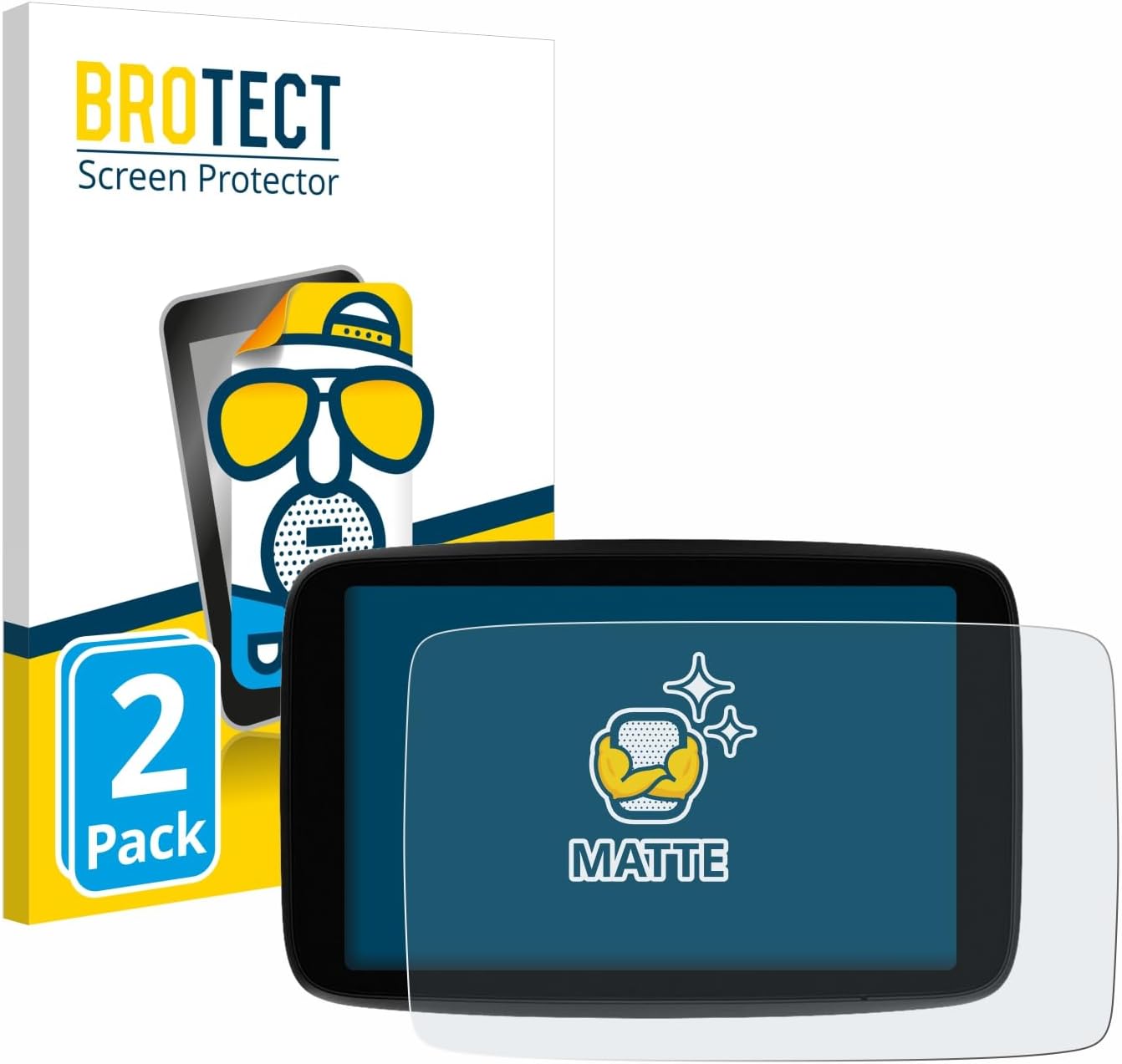 brotect Screen Protector Anti-Glare compatible with TomTom GO Expert Plus 7" (2 Pack) Screen Protector Matte, Anti-Fingerprint Protection Film