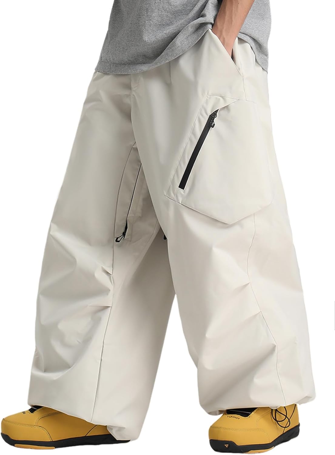 GSOU SNOW Womens Mens Snow Pants Baggy Snowboard Ski Pant Loose Waterproof Windproof Insulated