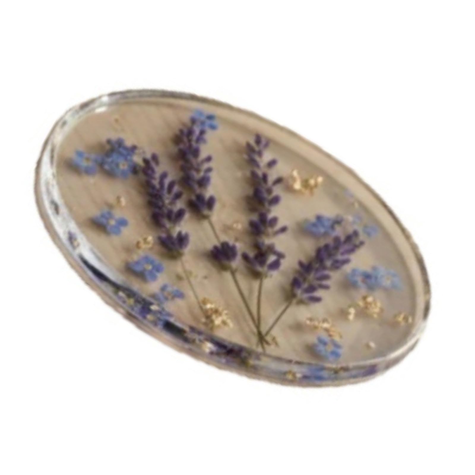hogtnd Pressed Flowers Acrylic Coasters Waterproof and Easy to Clean Cup Mat for Hot Drinks Home Dining Room Portable Acrylic Coasters with Pressed Flowers