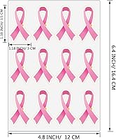 Vista 2 de 300 calcomanías de cinta rosa para concientización sobre el cáncer de mama, calcomanías de concientización sobre el cáncer de mama, casco